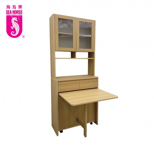 櫻桃木色儲物櫃配摺疊餐檯 CAB-N-3482T-MA